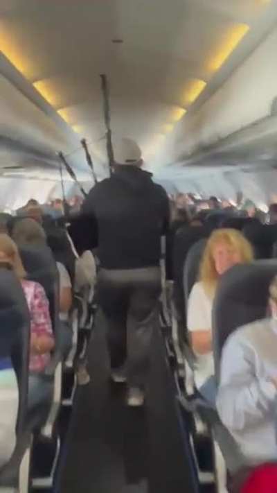 This guy playing the bagpipes at 10,000 ft