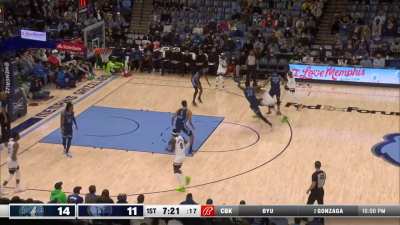 [Highlight] KAT takes it to the rim and throws down the slam!