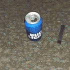 Handing over a can