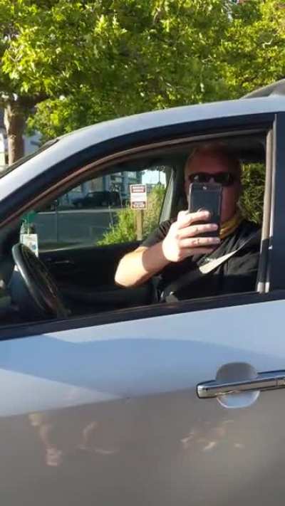 Man freaks out after I flip him off for almost running me and my dog over in the cross walk.