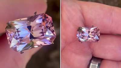 10.34ct Bolivian Ametrine in my “Classic Cut” design. Eye clean++. 16.1x10.6x9.6mm. Regularly $515, sub $465+s/h