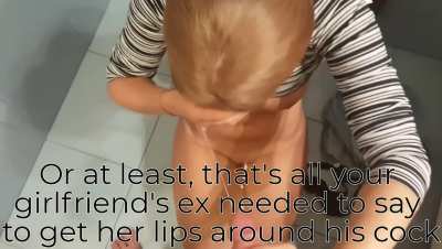 Blowjobs don't count as cheating. Or at least her ex says so