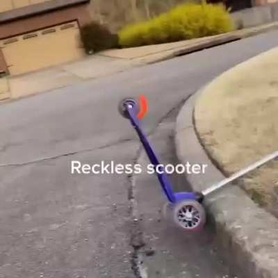 Right into the curb