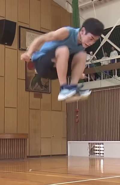 8 full rotations on jump rope