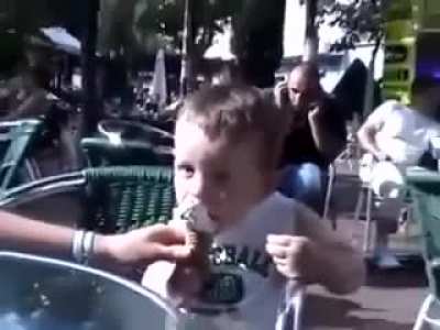 A baby and his icecream