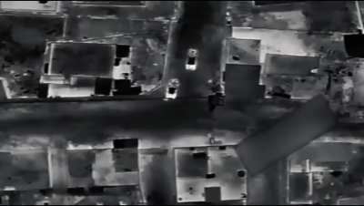 Syrian rebel drone does a fly by drop on Syrian army