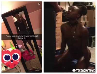 18 years old and already begging pornstars to piss down her throat [oc]