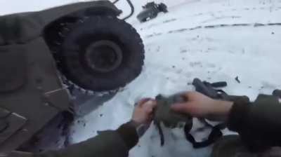 First person footage of Ukrainian soldier in firefight using GL-06 40mm Grenade Launcher.