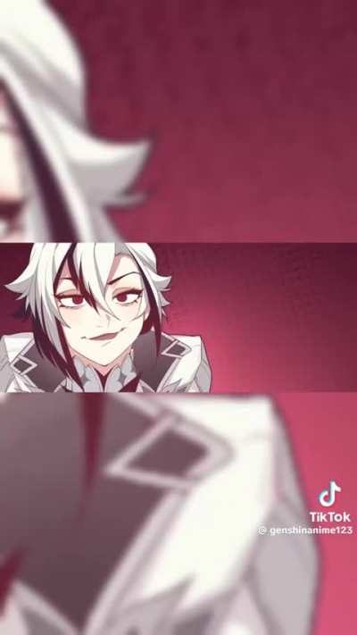 Arlecchino and Aether Animation: Red Flag (don't know the artist)