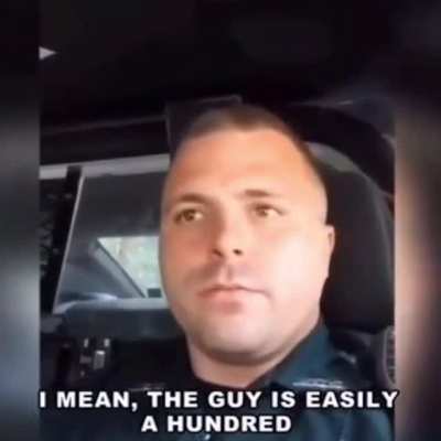 Police officer pissed off because of an elderly fellow