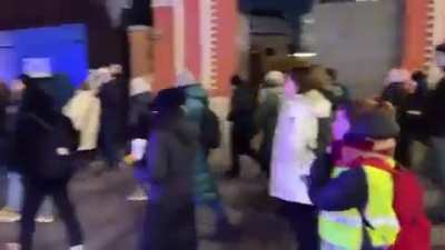 People are chanting 