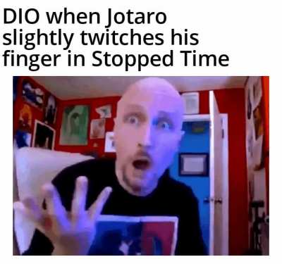 The man literally jumps away screaming