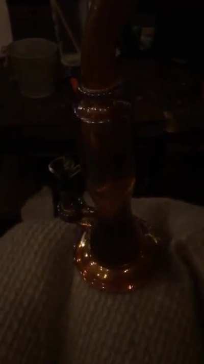 Trying to balance a bong on yourself while drunk.