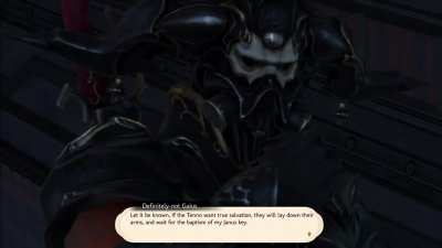 I put Vor's monologue over Gaius van Bealsar's monologue ( from FFXIV)