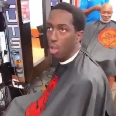 Bro cut his hair