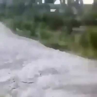 Kid falls off cliff, barely catches self