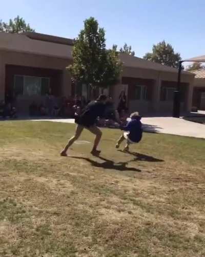 first to touch the trashcan loses
