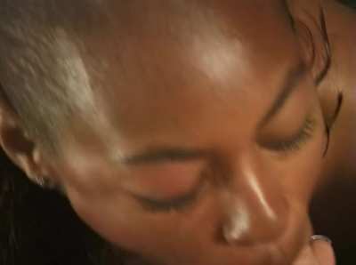 Close up interracial action