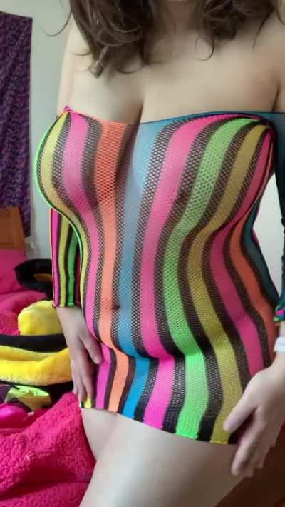 Are they better in or out of this dress? [reveal]