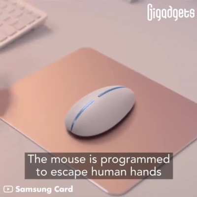 This mindful mouse by @samsung reminds you when the workday is finished by moving away from you