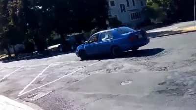 Crazy ex girlfriend follows guy in her car