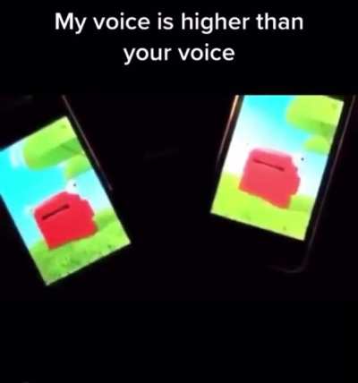 My voice is higher.