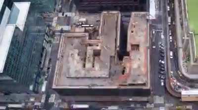 Building an old building.