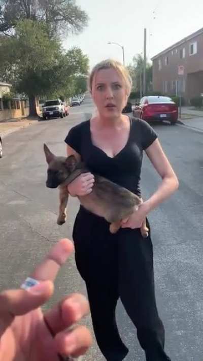 This POS uses her dog as a weapon
