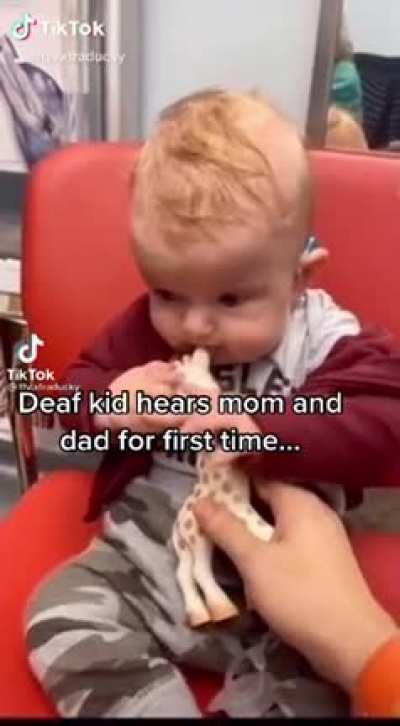 Deaf kid hears for the first time