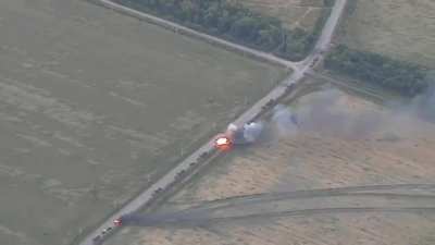 One more military convoy was attacked by the Armed Forces of Ukraine in Kursk Oblast