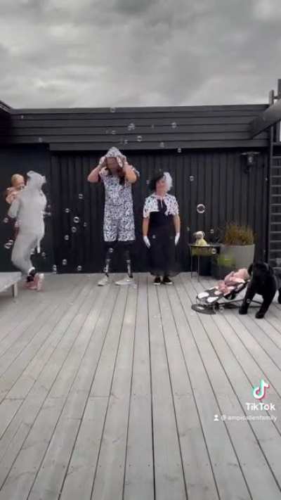 My wife challenge me to a dance each Friday to improve my prosthetics and dancing skills. This week we had our kids’ godmother join in the role of the gray dog. Enjoy!