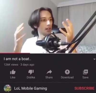 he is turning into the boat