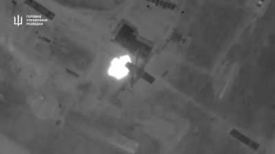 The attack on the Russian detection radar, presumably 64L6 “Gamma-S1” near the settlement Dmitriev-Lgovsky, Kursk region by DIU