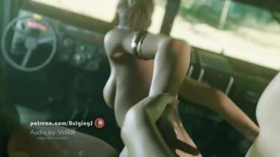 Sheva anal creampie in the backseat (Bulging senpai, Volkor)