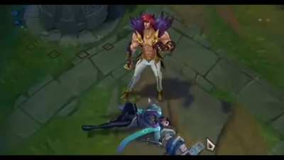 Sett bullying aphelios in game