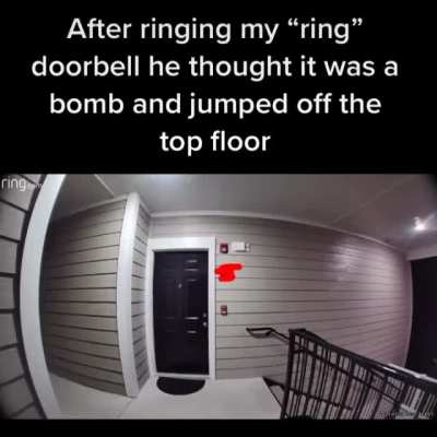 Drug addict mistakes ring doorbell for bomb jumps off top floor