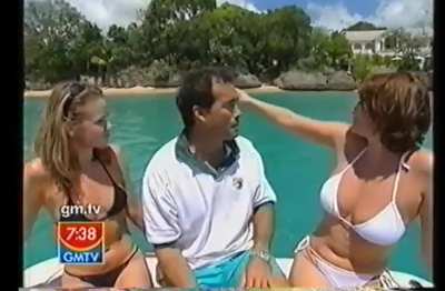 Amanda Holden & Sarah Parish in bikinis (sorry about the sound quality)