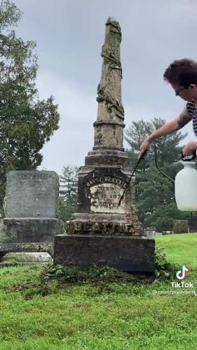 Woman cleans graves and tells their stories