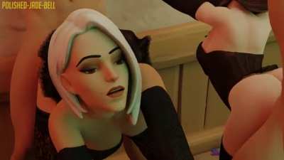 Ashe And D.va Having A Party (Poli<wbr>shed-<wbr>Jade-<wbr>Bell)