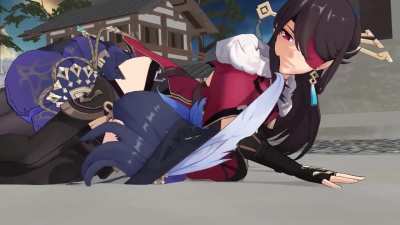 [MMD]Genshin Impact Beidou Headscissor And Neck Snap