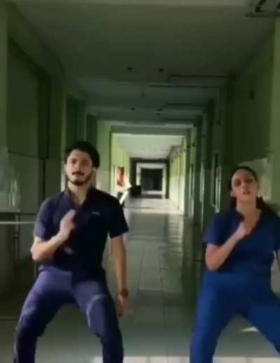Doctors taking a break from Covid Ward (India). PLEASE WEAR MASK AND TAKE CARE.