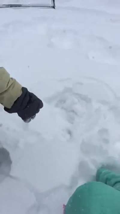 Baby's first snow angel
