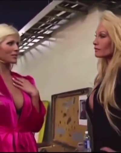 Torrie backstage with Sable at Judgement Day 5-18-03 IG