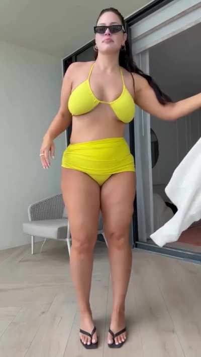 Video of yellow bating suit (IG 2/23/25)