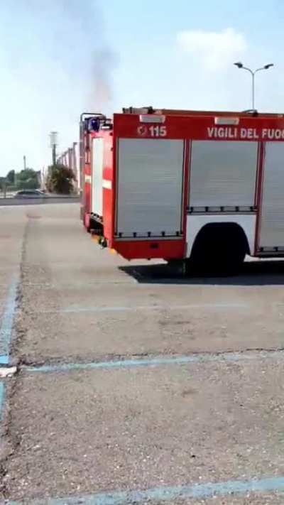 Demonstration on how firefighters respond.