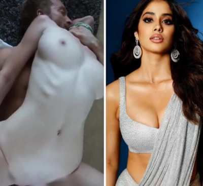 Janhvi Boobie Kapoor 🥵 fucking her Ass like this while squeezing & slapping her Tits rough and making her Cum real hardd aaahh