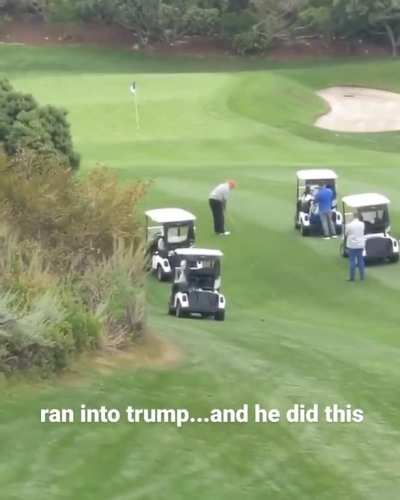 Trump playing golf