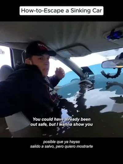 Escaping a sinking car