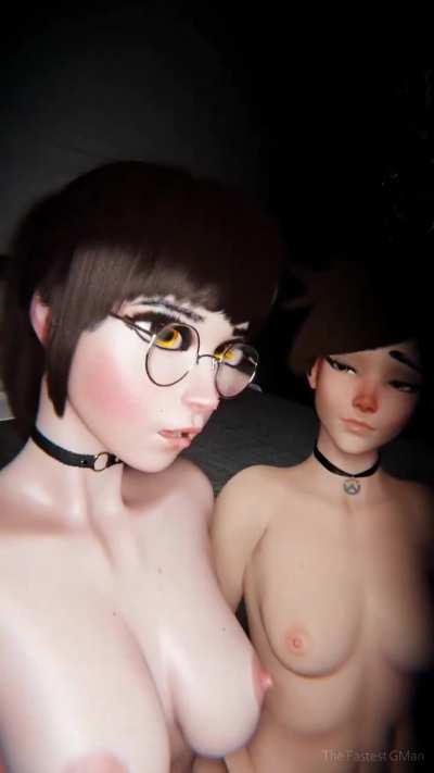 Futanari dick girls D.Va and Tracer enjoying their time with junker queen leaking cum 💦(the<wbr>faste<wbr>stgma<wbr>n)