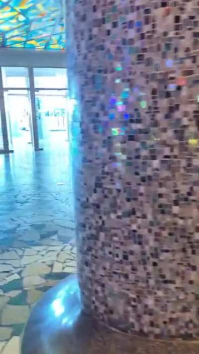 This woman overhears a man speaking, and believes he was speaking ill of her, so she calls over her boyfriend, one of the biggest guys I've ever seen.